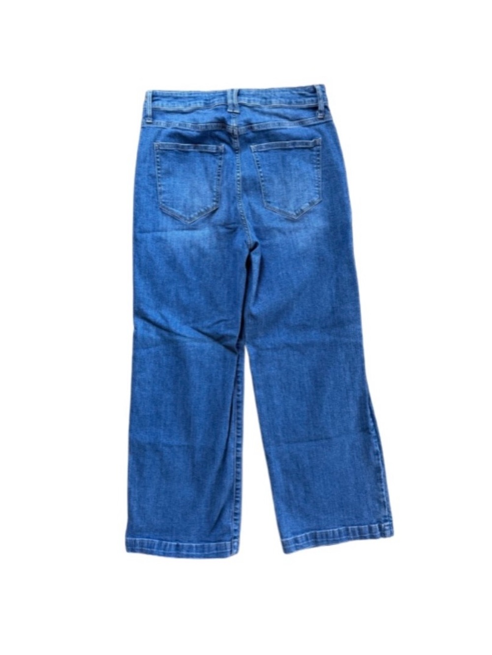 Cosmic Blue Love Women’s Cropped Wide Leg Jeans - Picture 2 of 6